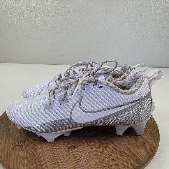 Nike Vapor Edge Speed 360 2 White Silver Football Cleats DA5455-102 Men's Size 8 - Picture 1 of 13